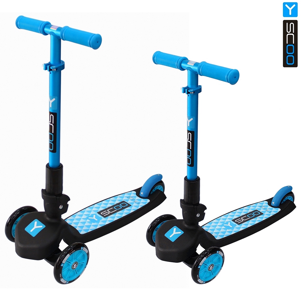 Самокат трехколесный Y-Scoo Trio Maxi 120 blue, цвет – голубой от Y ...